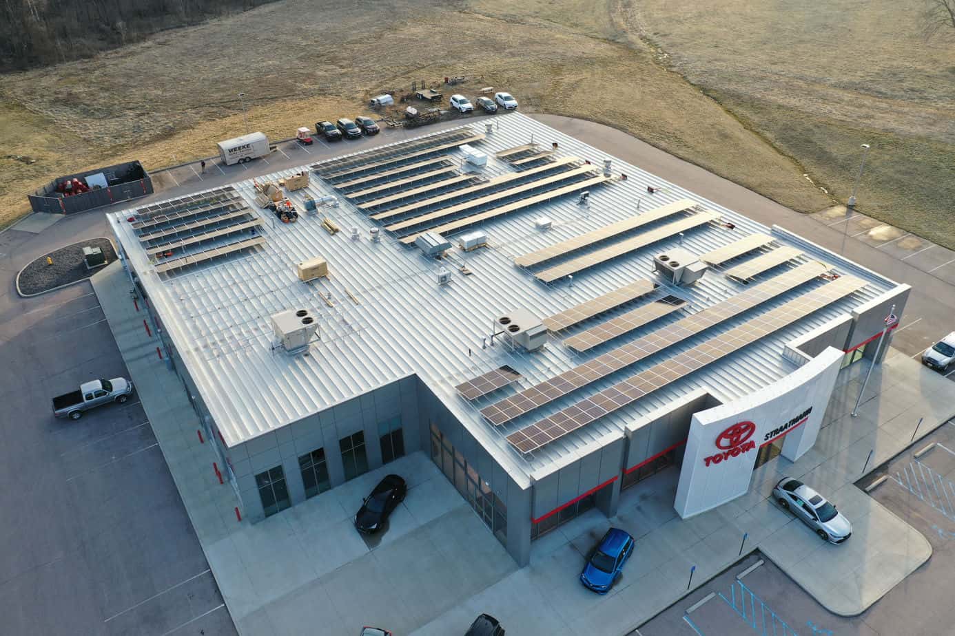 Solar Panels on top of Straatmann Toyota